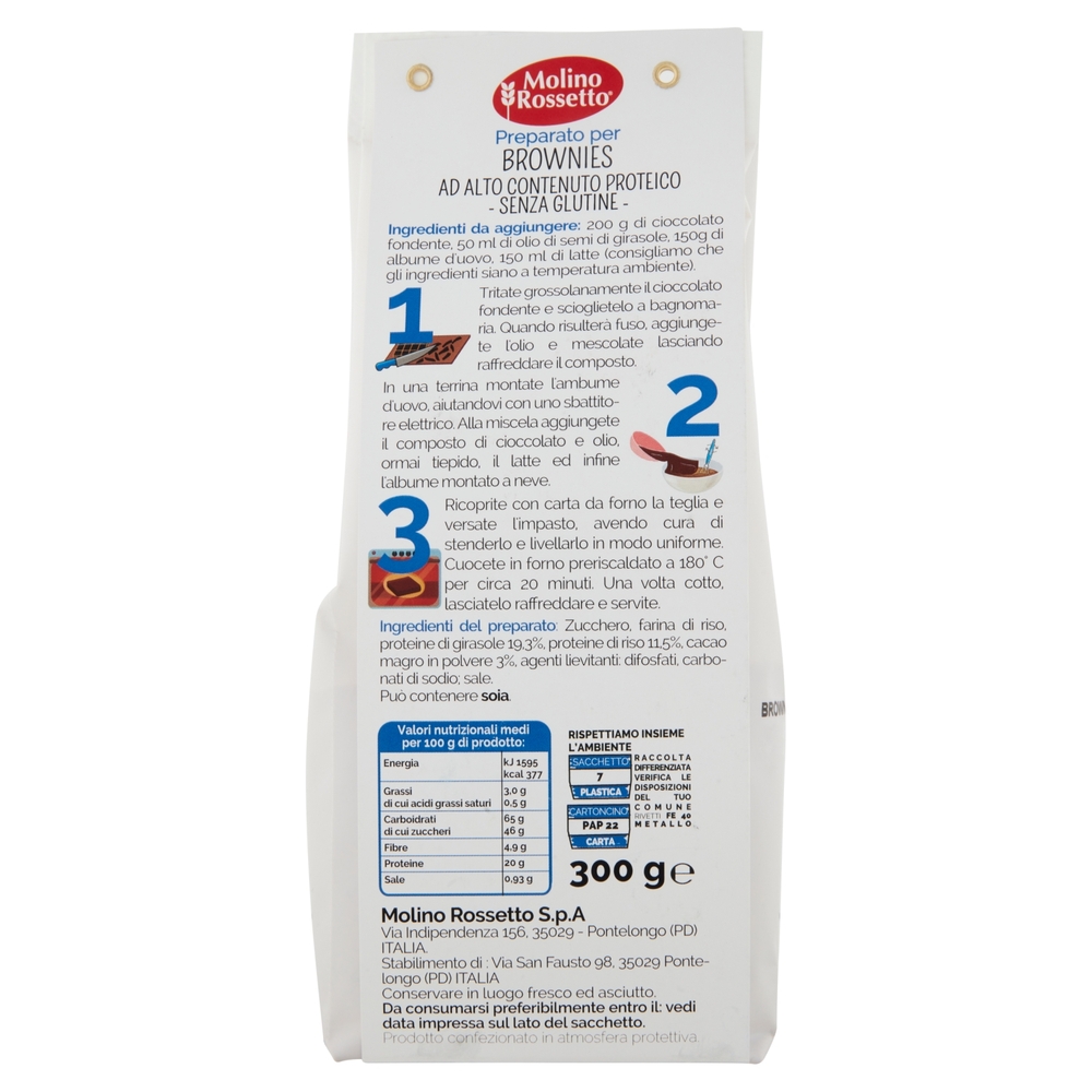 Molino Rossetto Pro+ Brownies + Proteine 300 g