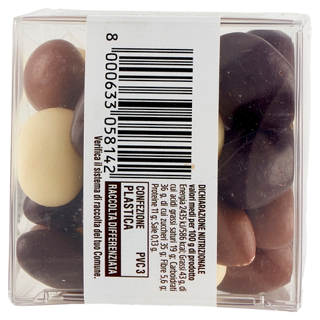 Dragées Mandorla Assortite Ricoperte di Cioccolato Fondente, al Latte e Bianco Il Viaggiator Goloso