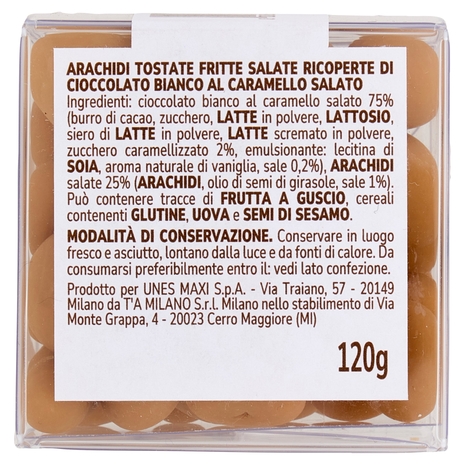 Dragées Arachidi Ricoperte di Cioccolato Bianco al Caramello Salato Il Viaggiator Goloso