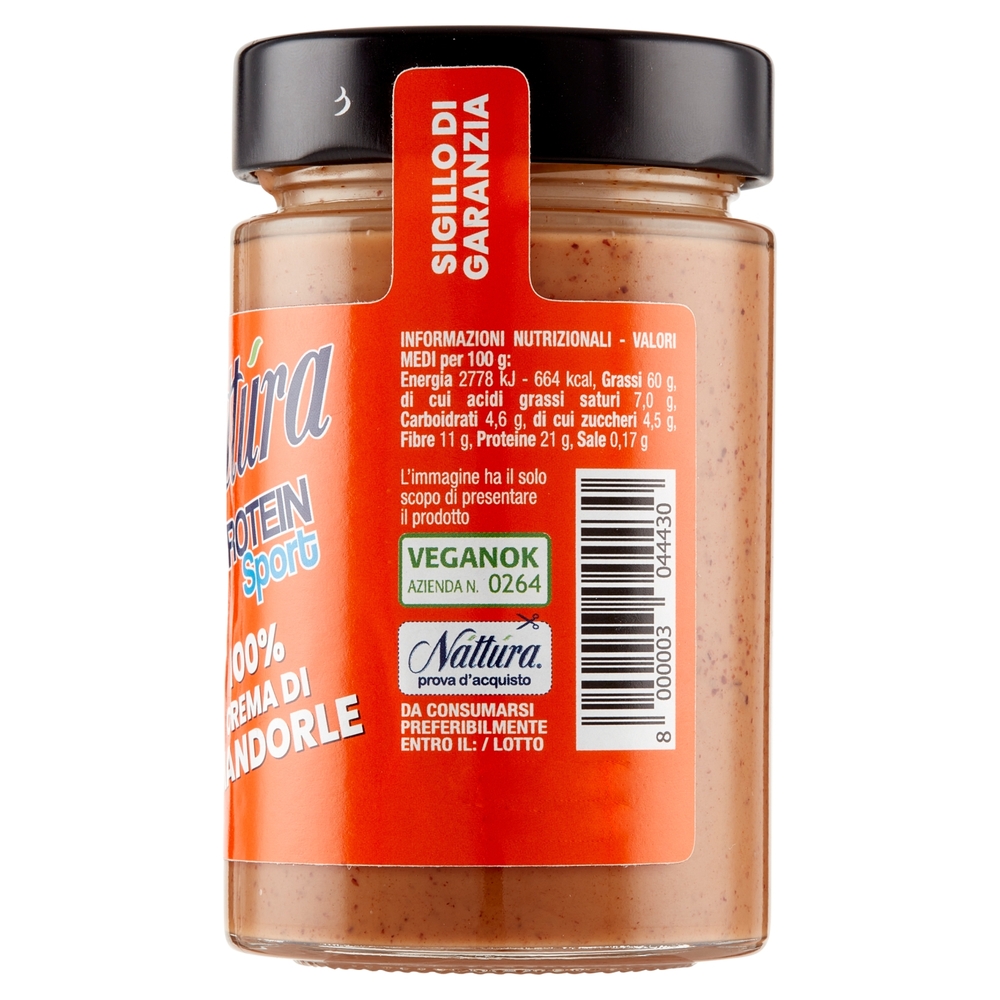 Náttúra 21 Protein Sport 100% Crema di Mandorle 180 g