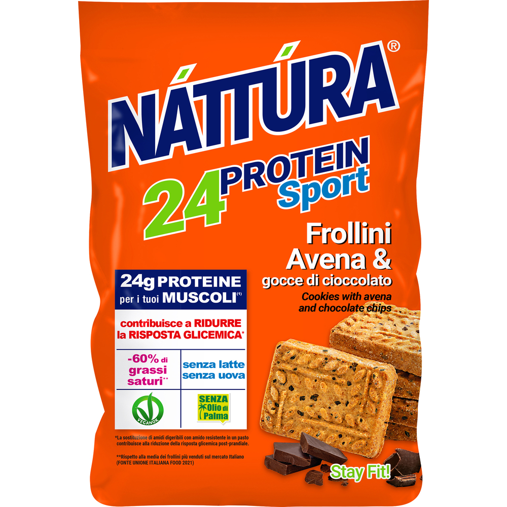 Frollini Protein Avena e gocce di Cioccolato, 200 g