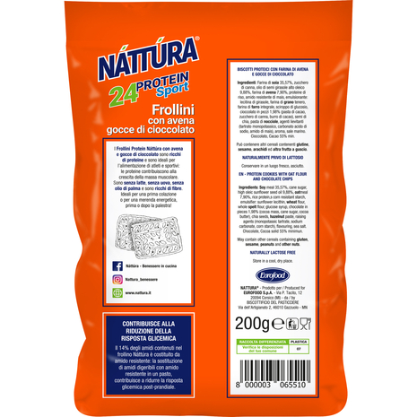 Frollini Protein Avena e gocce di Cioccolato, 200 g