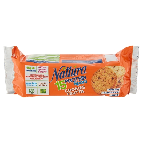 Náttúra 15 Protein Sport Cookies Frutta Uvetta Albicocca Mela 200 g