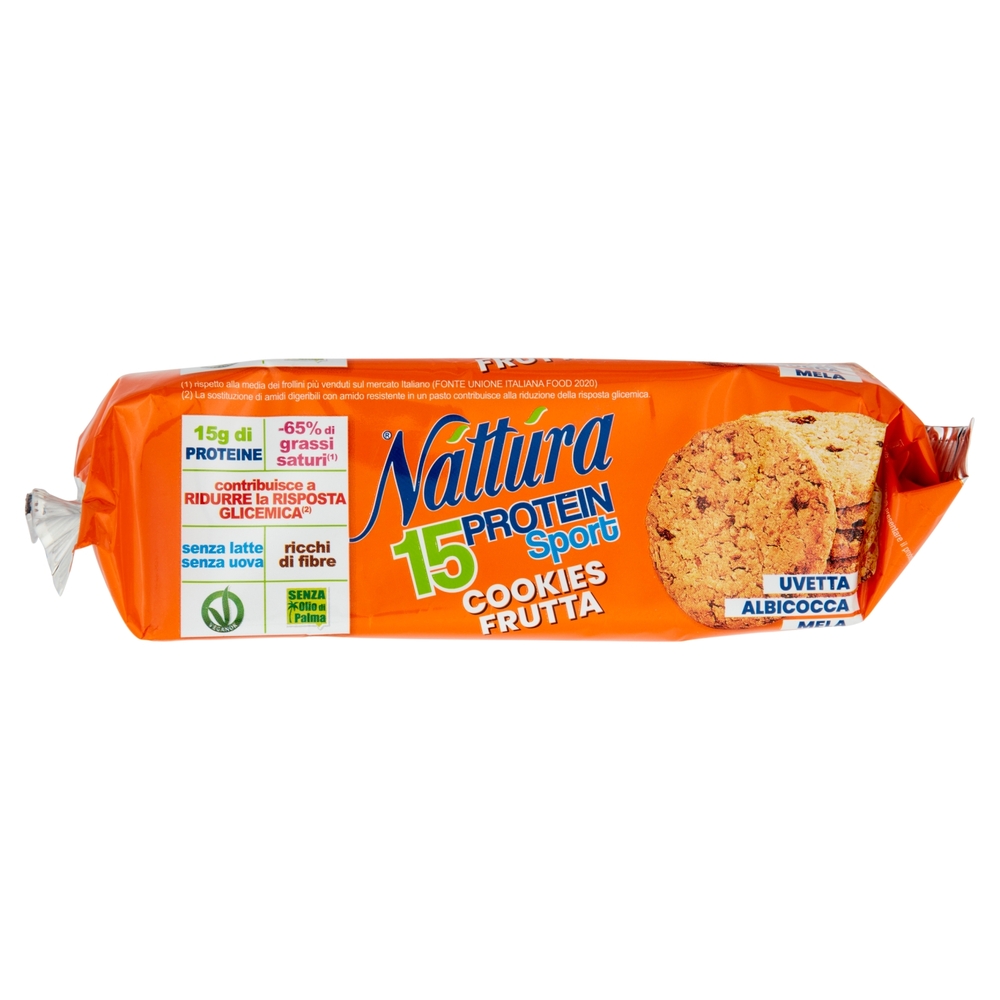 Náttúra 15 Protein Sport Cookies Frutta Uvetta Albicocca Mela 200 g