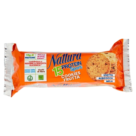 Náttúra 15 Protein Sport Cookies Frutta Uvetta Albicocca Mela 200 g