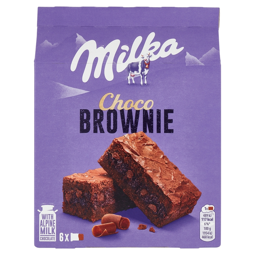 Milka Choco Brownie, merendina al cioccolato al latte - 6x25g