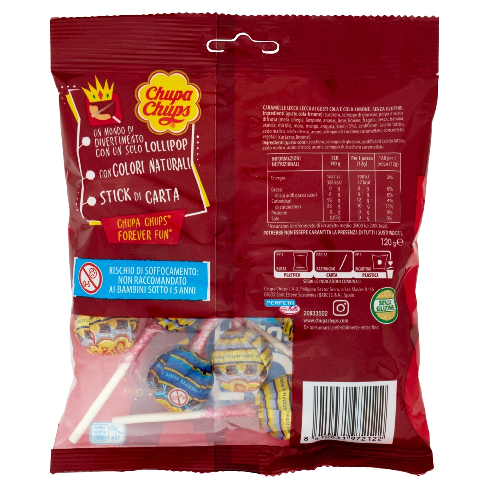 Chupa Chups Fresh Cola Lollipops 10 x 12 g