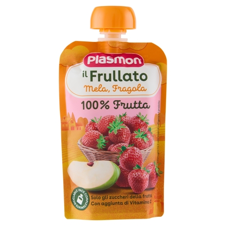 Plasmon Spremi, Gusta e Riciclami 100% Mela e Fragola 100 g