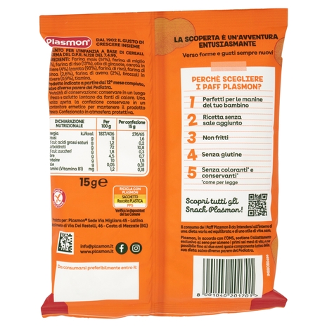 Plasmon i Paff Carote e Broccoli 15 g