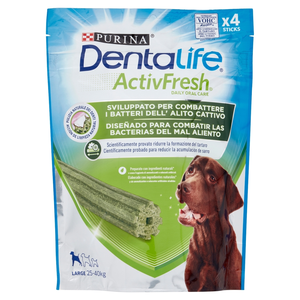 PURINA DENTALIFE ActivFresh Taglia Large busta 4 Sticks 142 g