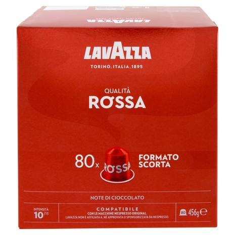 Lavazza Qualità Rossa Compatibile con Nespresso Original 80 Capsule 456 g