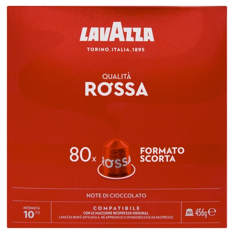 Lavazza Qualità Rossa Compatibile con Nespresso Original 80 Capsule 456 g