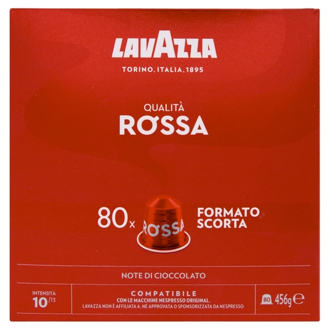 Lavazza Qualità Rossa Compatibile con Nespresso Original 80 Capsule 456 g