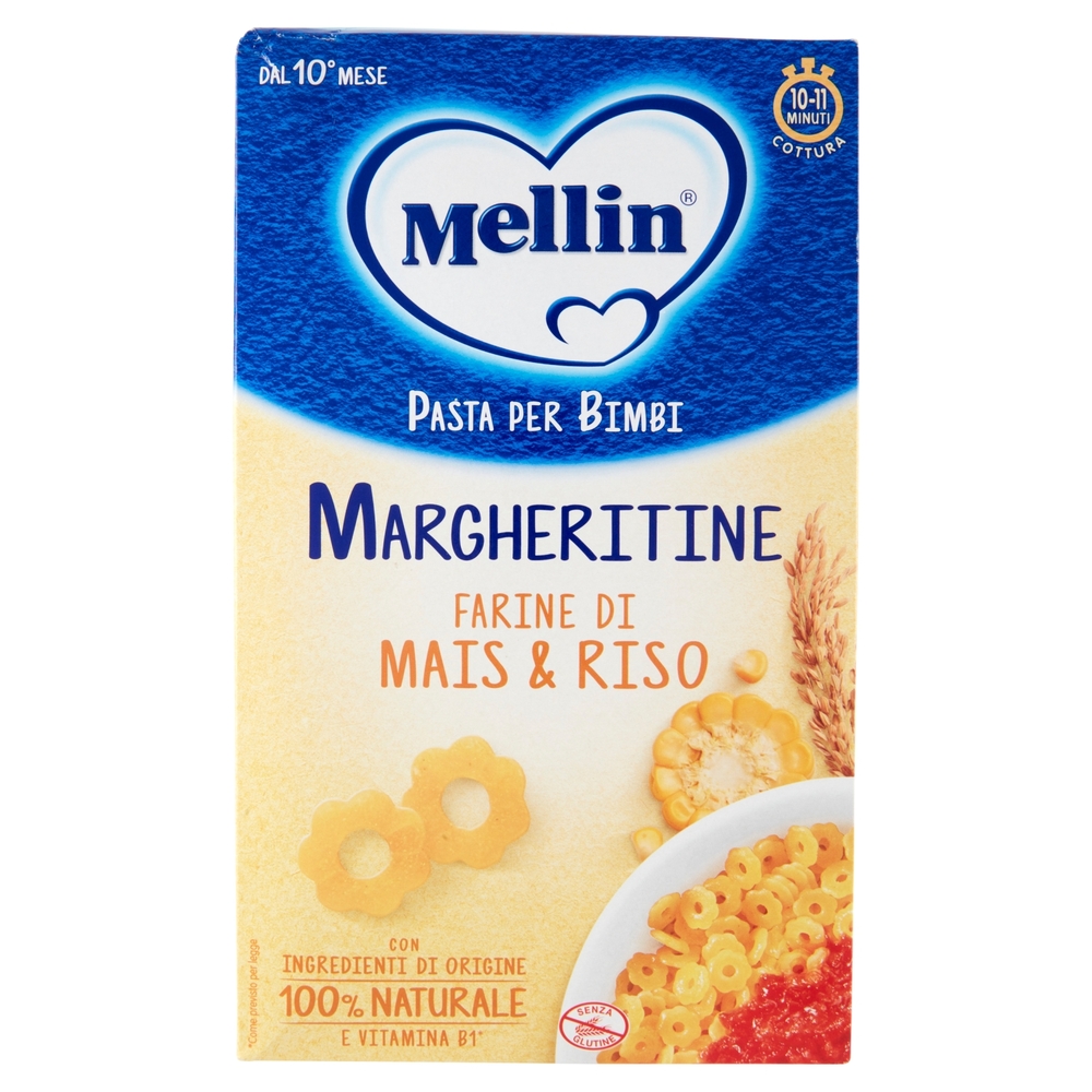 Mellin Pasta per Bimbi Margheritine Farine di Mais & Riso 280 g