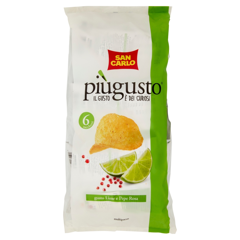 San Carlo piùgusto gusto Lime e Pepe Rosa 6 x 25 g