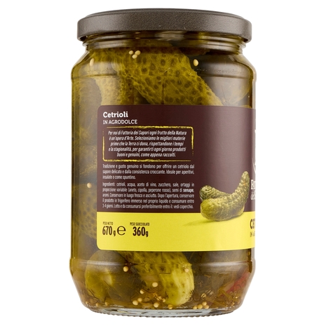 Fattoria dei Sapori Cetrioli in Agrodolce 670 g