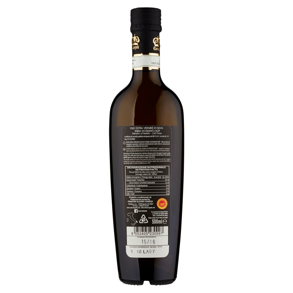 Congedi Olio Extra Vergine di Oliva Terra d'Otranto DOP 500 ML