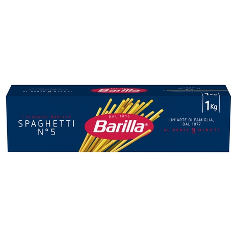 Barilla Pasta Spaghetti n.5 100% Grano Italiano 1Kg