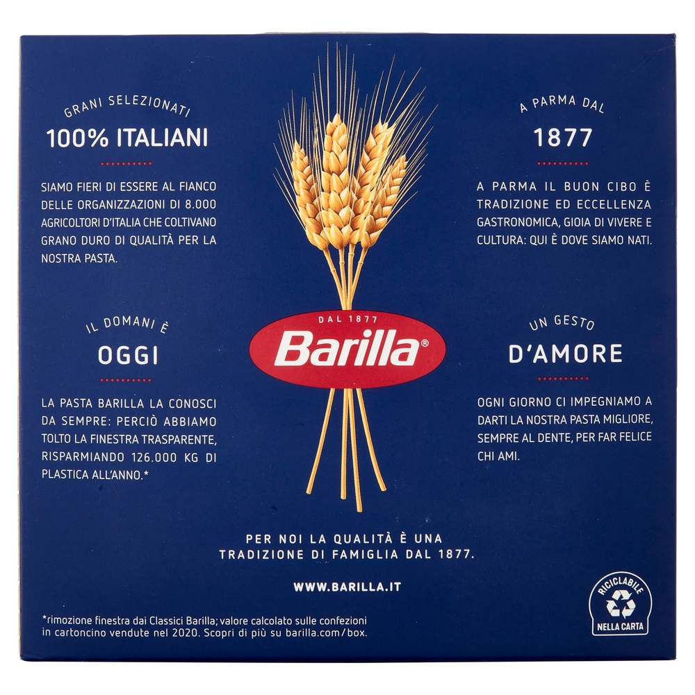 Barilla Pasta Penne Rigate n.73 100% Grano Italiano 1Kg