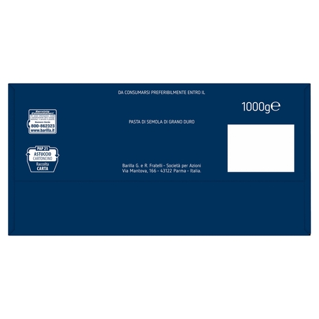 Barilla Pasta Tortiglioni n.83 100% Grano Italiano 1Kg