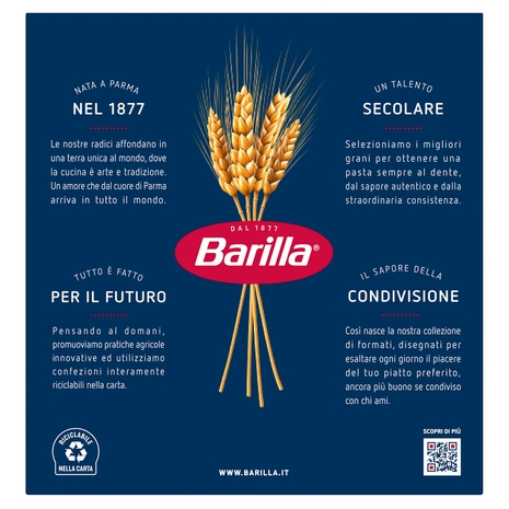 Barilla Pasta Tortiglioni n.83 100% Grano Italiano 1Kg