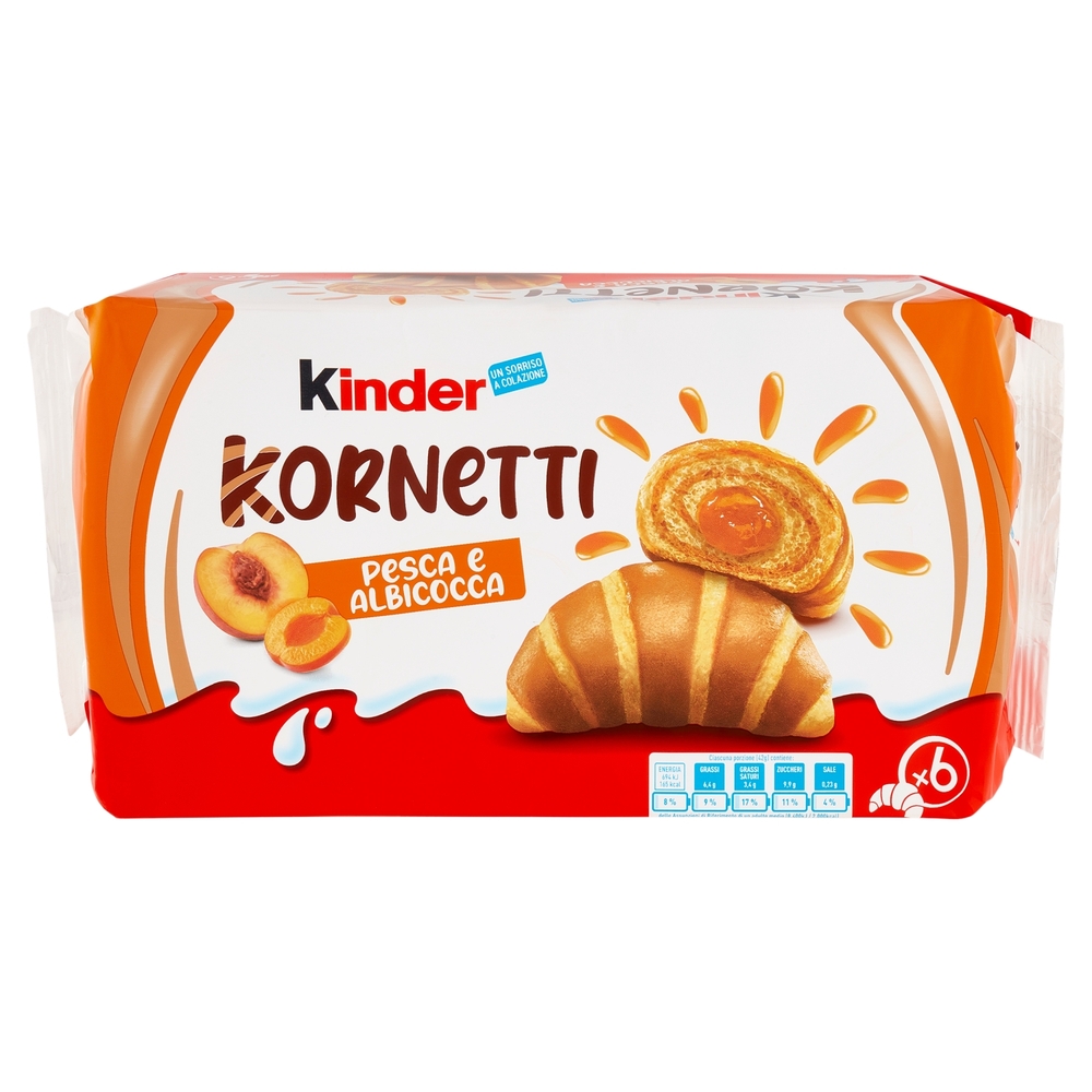 Kinder Kornetti Pesca e Albicocca 6 x 42 g