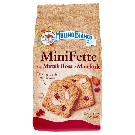 Mulino Bianco Mini Fette Biscottate con Mirtilli Rossi e Mandorle 90g