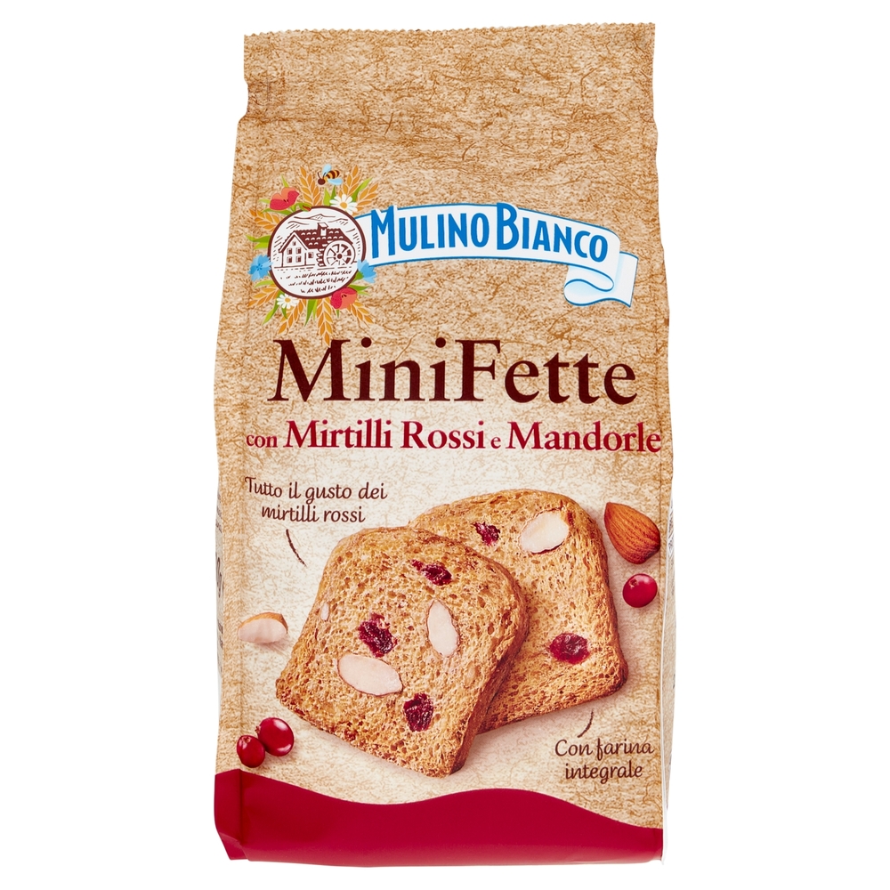 Mulino Bianco Mini Fette Biscottate con Mirtilli Rossi e Mandorle 90g
