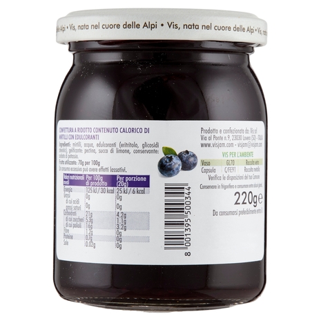 Vis Più Frutta Light Mirtilli 220 g