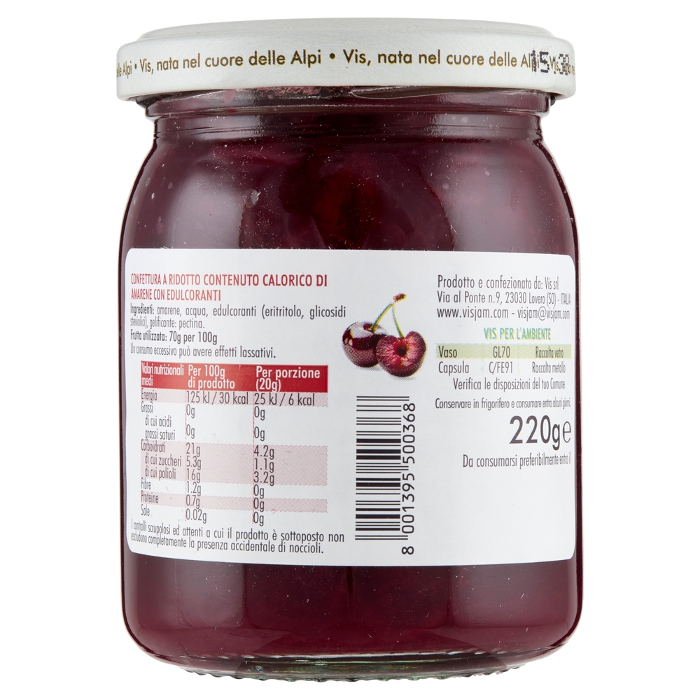 Vis Più Frutta Light Amarene 220 g