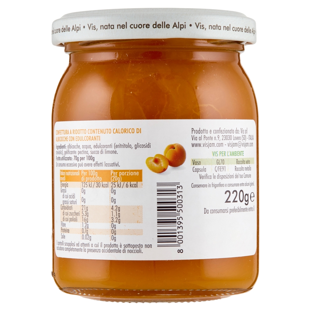 Vis Più Frutta Light Albicocche 220 g