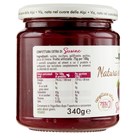 Vis Natura e Tradizione confettura extra Susine 340 g