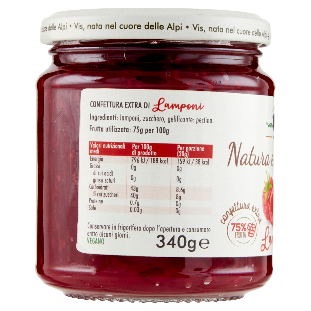 Vis Natura e Tradizione confettura extra Lamponi 340 g