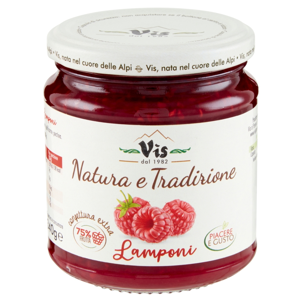 Vis Natura e Tradizione confettura extra Lamponi 340 g
