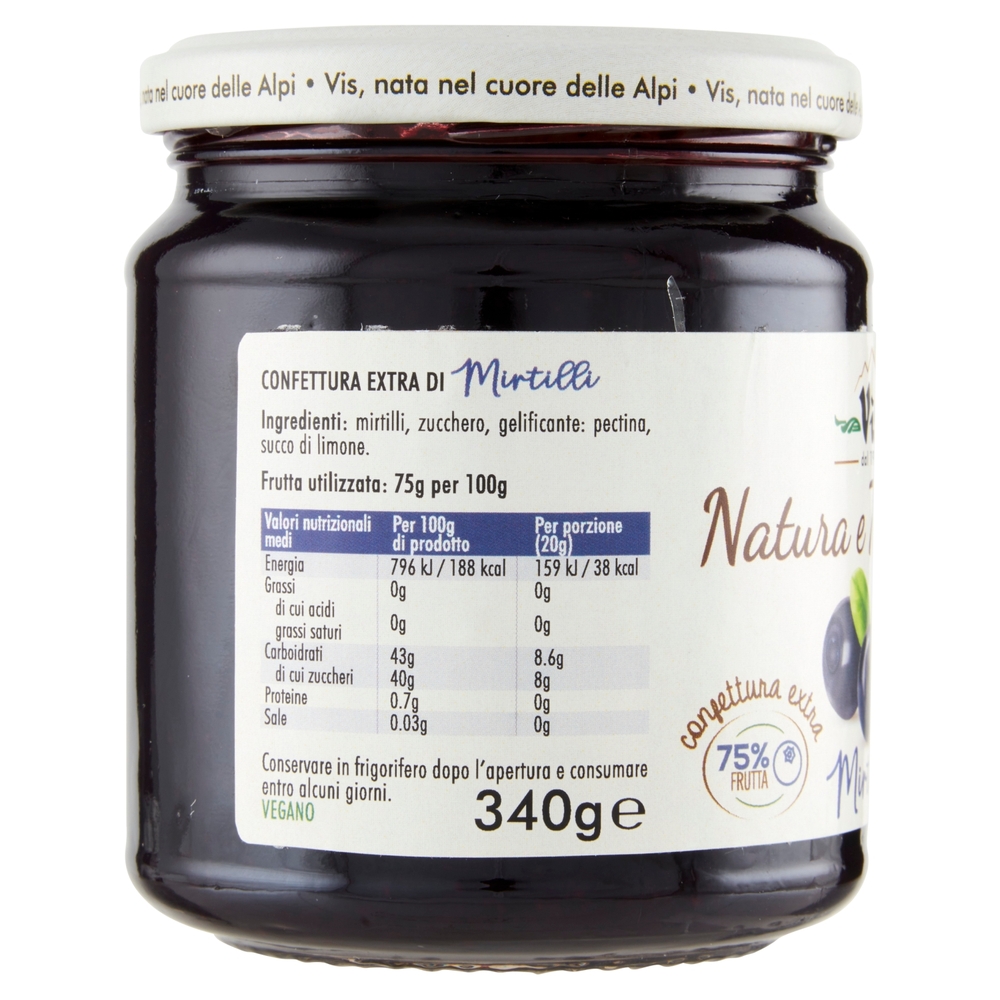 Vis Natura e Tradizione confettura extra Mirtilli 340 g