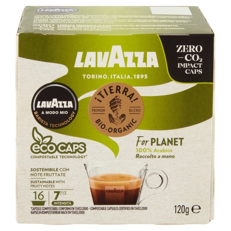 Lavazza A Modo Mio ¡Tierra! Bio-Organic For Planet 16 Capsule 120 g