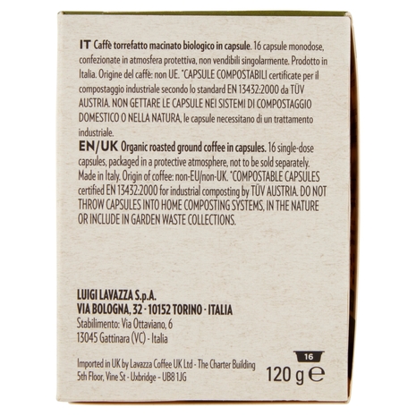 Lavazza A Modo Mio ¡Tierra! Bio-Organic For Planet 16 Capsule 120 g