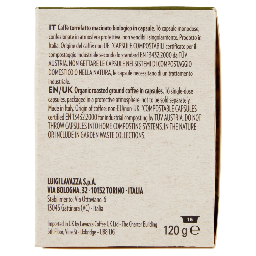 Lavazza A Modo Mio ¡Tierra! Bio-Organic For Planet 16 Capsule 120 g