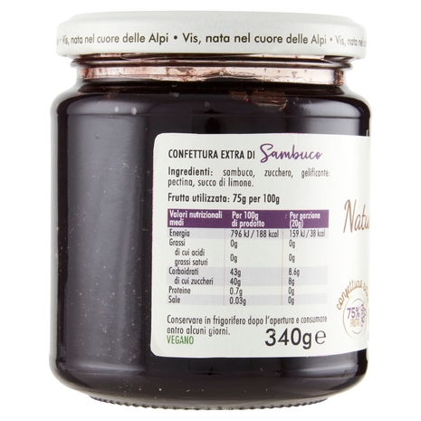 Vis Natura e Tradizione confettura extra Sambuco 340g