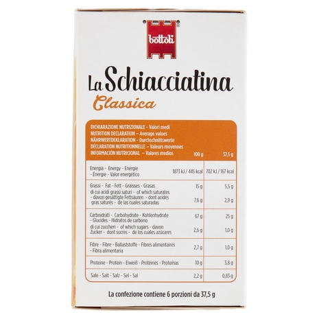 bottoli la Schiacciatina Classica 6 x 37,5 g