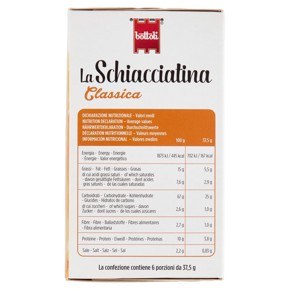 bottoli la Schiacciatina Classica 6 x 37,5 g