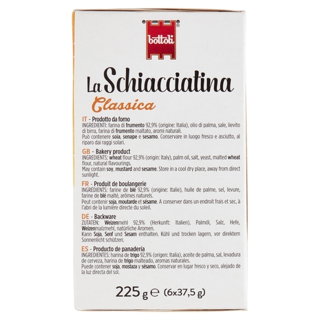 bottoli la Schiacciatina Classica 6 x 37,5 g