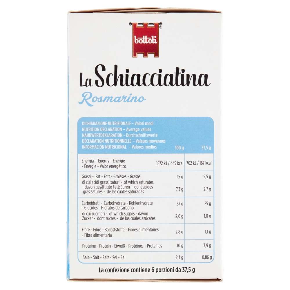 bottoli la Schiacciatina Rosmarino 6 x 37,5 g