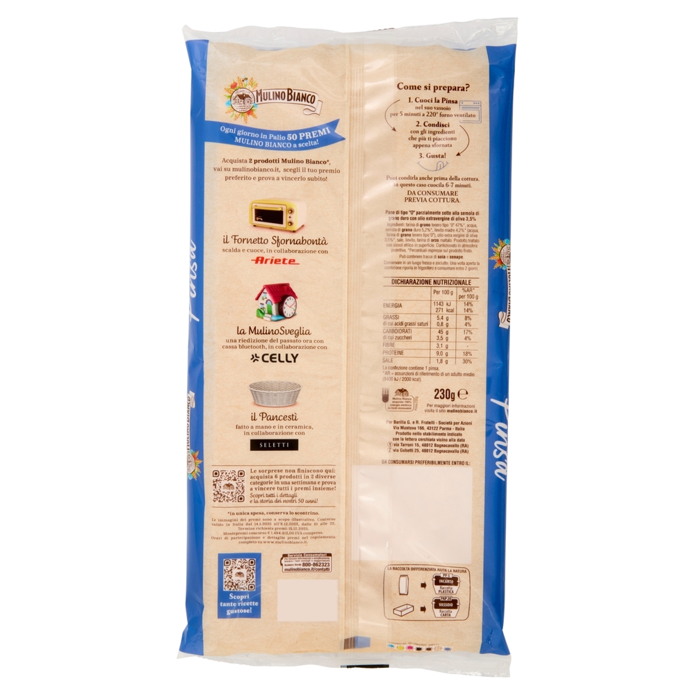 Mulino Bianco Pinsa Stesa a Mano con Lievito Madre 230g