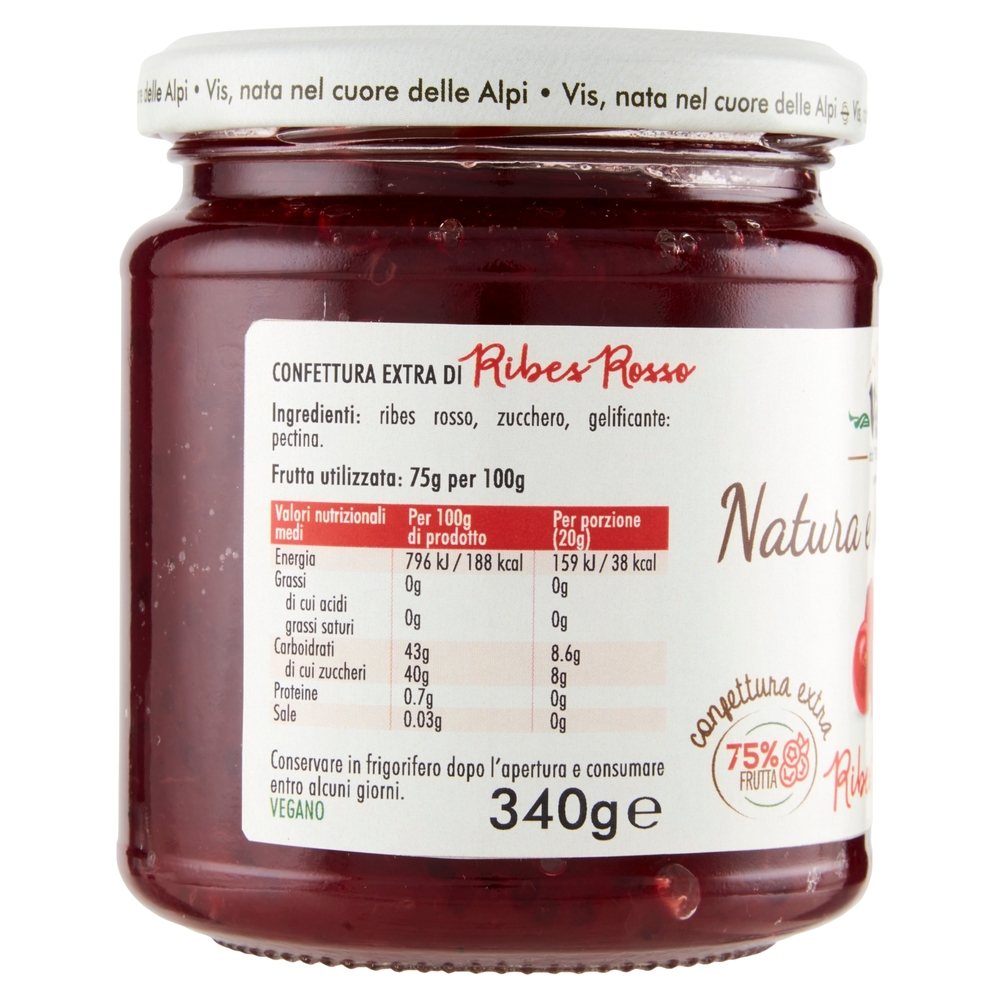 Vis Natura e Tradizione confettura extra Ribes Rosso 340g