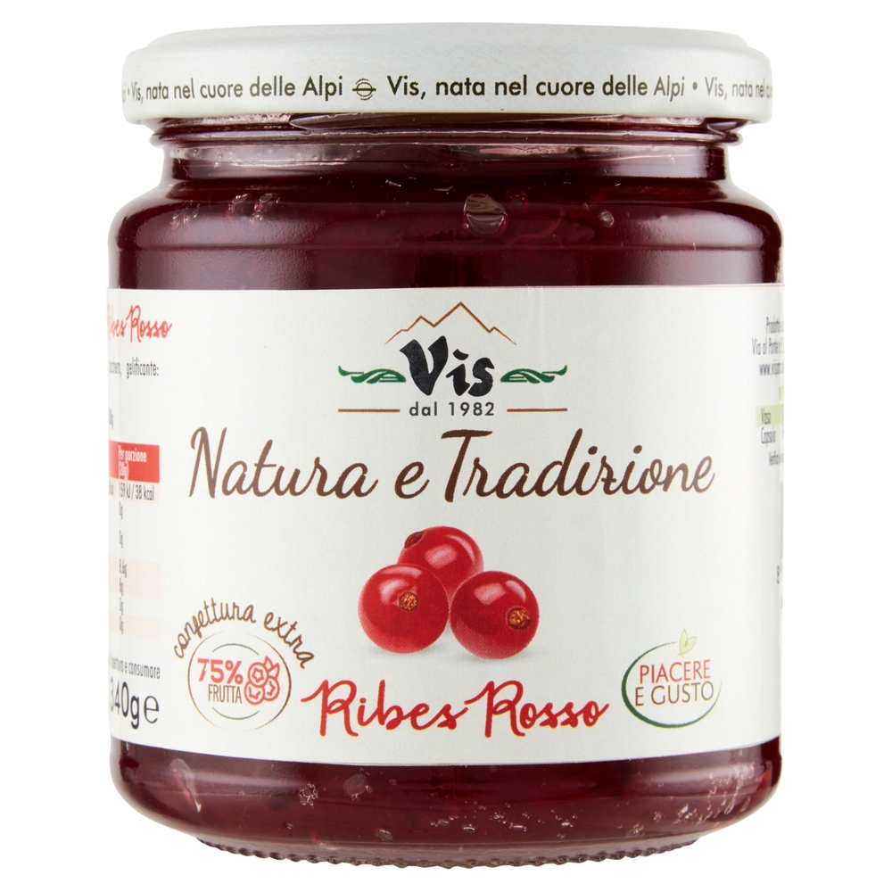 Vis Natura e Tradizione confettura extra Ribes Rosso 340g