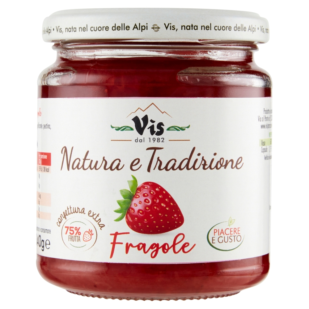 Vis Natura e Tradizione confettura extra Fragole 340 g