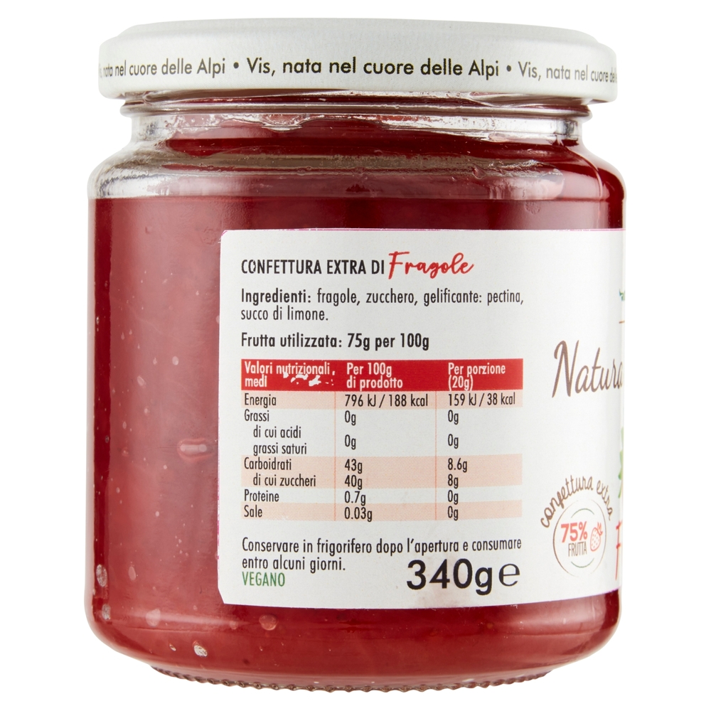 Vis Natura e Tradizione confettura extra Fragole 340 g