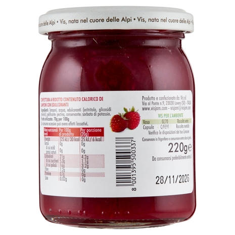 Vis Più Frutta Light Lamponi 220 g