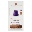 10 Capsule Monodose Espresso Melodico 100% Arabica Il Viaggiator Goloso